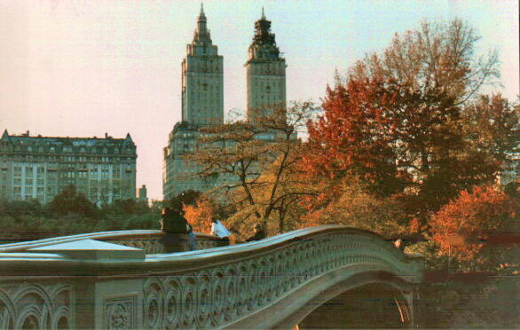 [Bow Bridge and view of Dakota]